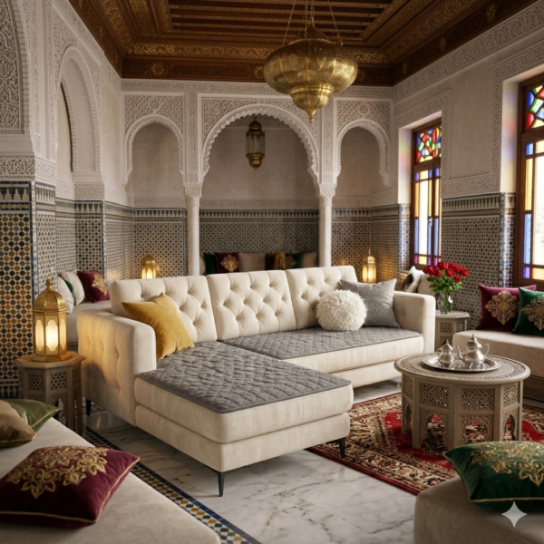 غطاء كومفورتا الفاخر للكنبة | حماية أنيقة وفخامة لا تُضاهى لأريكتك 🛋️✨
